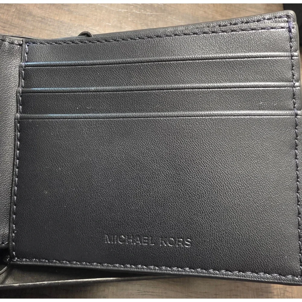 Michael Kors Jet Set Mens Slim Billfold Wallet Admiral Blue 86F5SMNF5B NEW